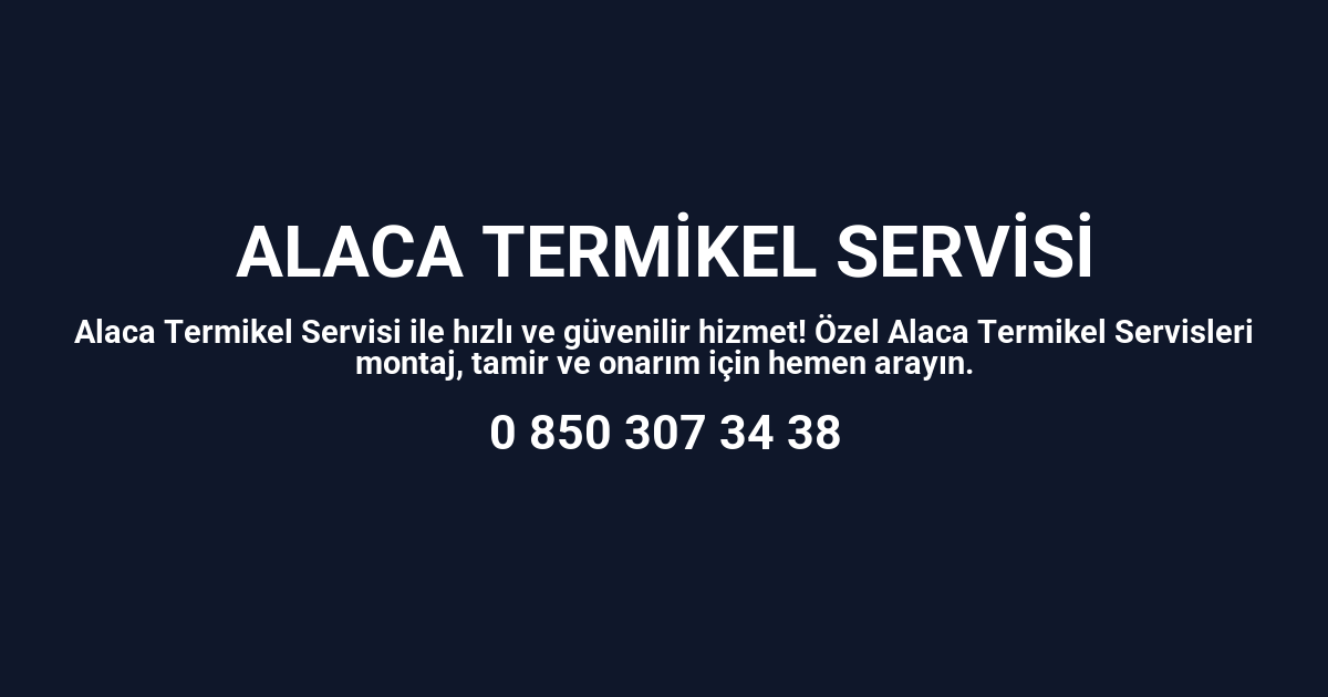 Alaca Termikel Servisi